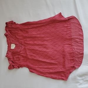 Anthropologie Maeve Red Sleeveless V Neck Blouse Size Medium